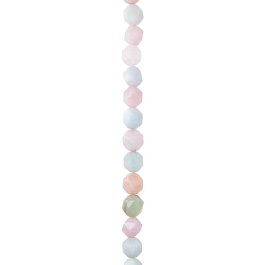 12 Pack: Morganite Faceted Beads, 8mm by Bead Landing™